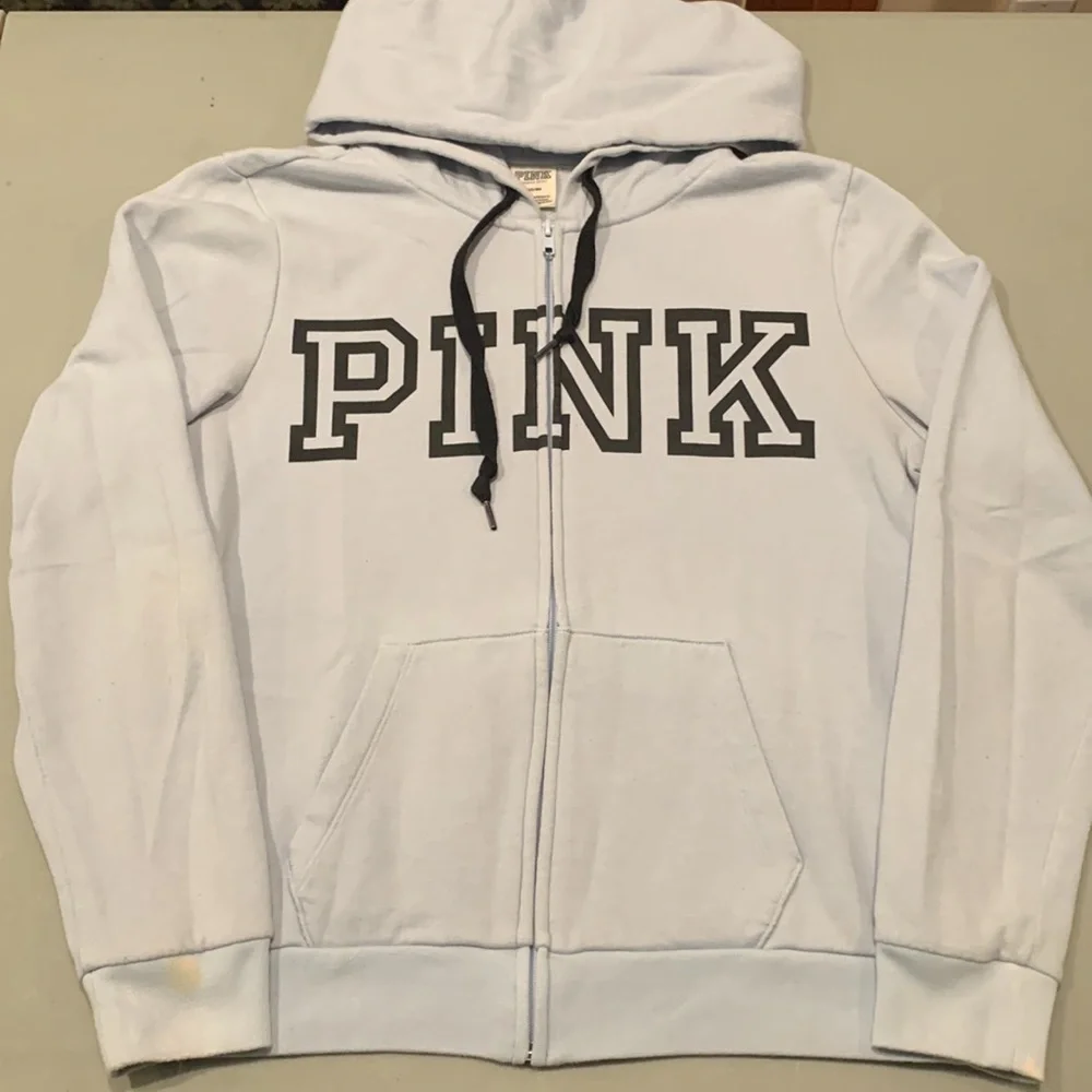 PINK Full zipper hooded sweatshirt - Picture 3 of 9